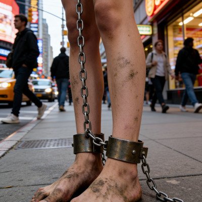 Waiting Outside in Shackles