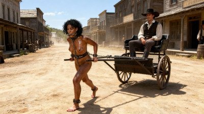 Nude PonyGirl Pulling Load &ndash; AI Art