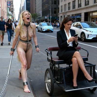 Urban BDSM PonyGirl Scene