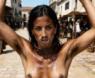 Chained SlaveWoman Facing Judgment