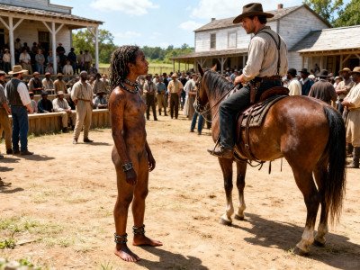 Dystopian Slave Market Scene