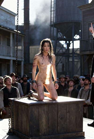 Slavegirl at the Auction Line