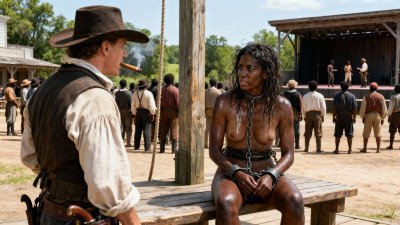 Shackled PonyGirl on Auction Block