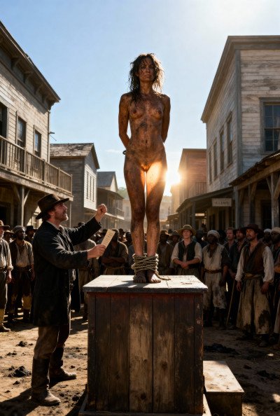 BDSM Auction: Chained Silver Skinned PonyGirl