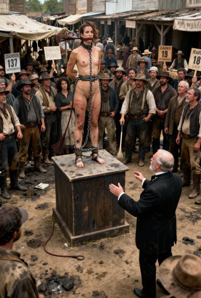 Silent Slavegirl at Market Auction